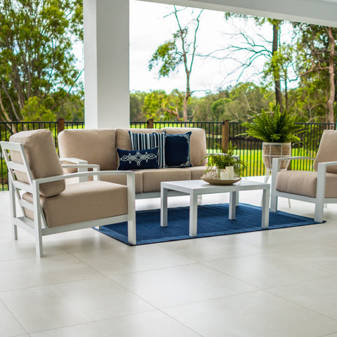 Tahoe 4pce 311CT Outdoor Lounge White/Flax