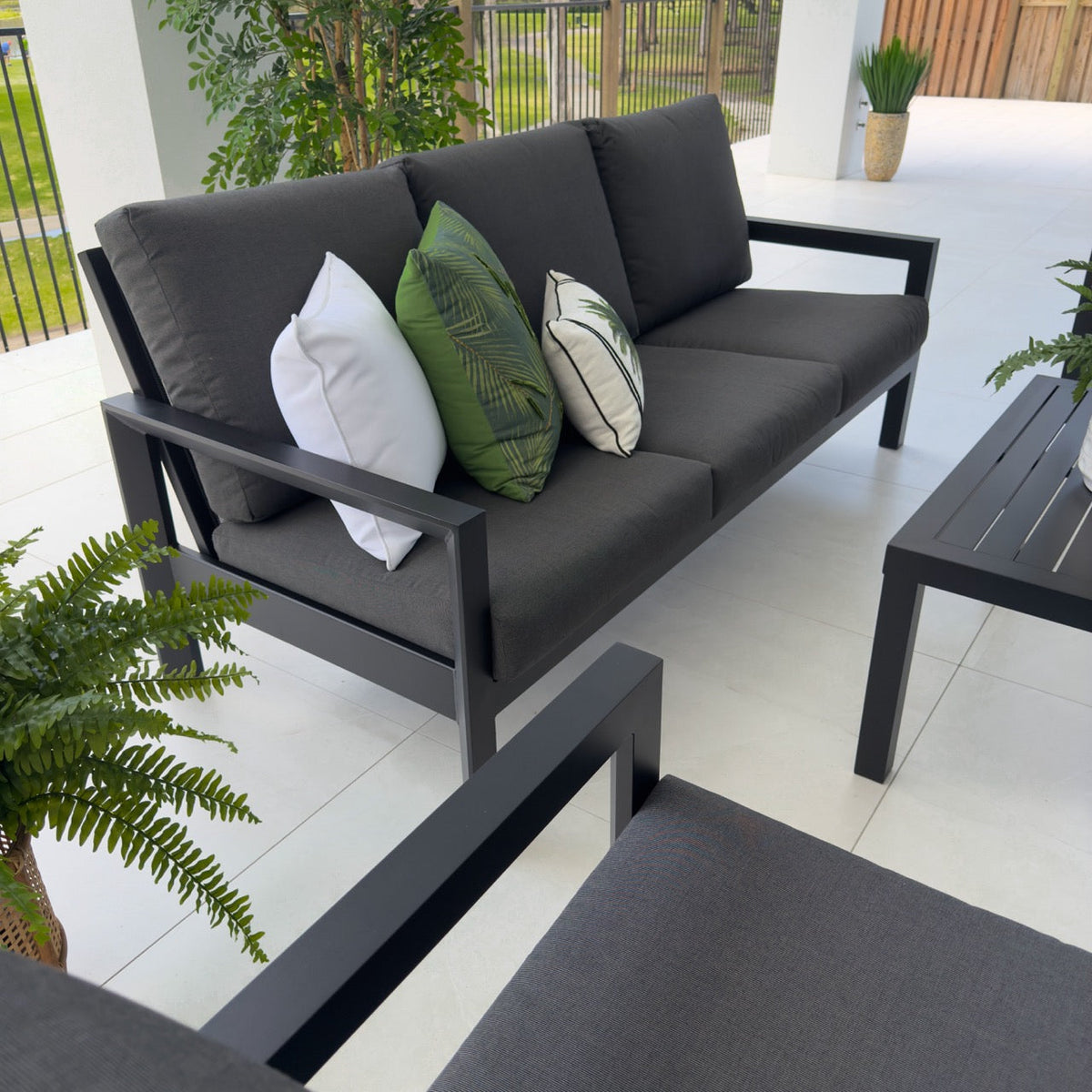 best-outdoor-furniture-Taylah Swivel 3 - 4pce - Outdoor Lounge Setting #color_BLACK