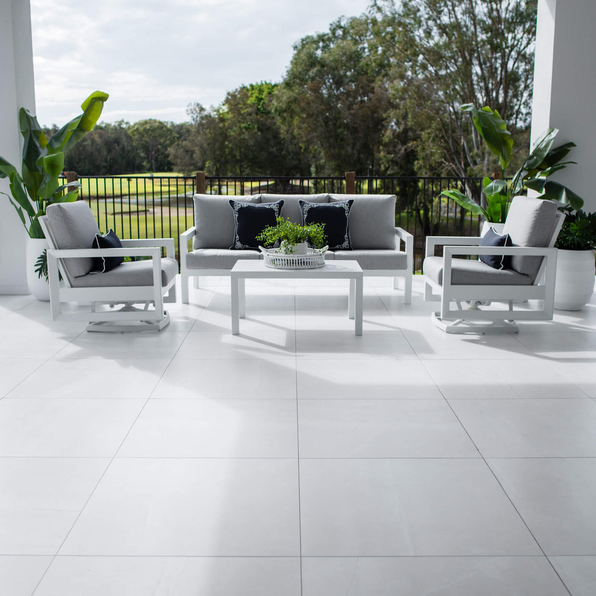 Taylah Swivel 3 - 4pce - Outdoor Lounge Setting