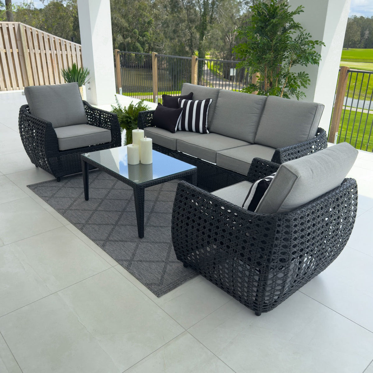 best-outdoor-furniture-Voyage 3 - 4pce Outdoor Lounge Setting #color_BLACK
