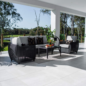 best-outdoor-furniture-Voyage 3 - 4pce - Outdoor Lounge Setting #color_BLACK