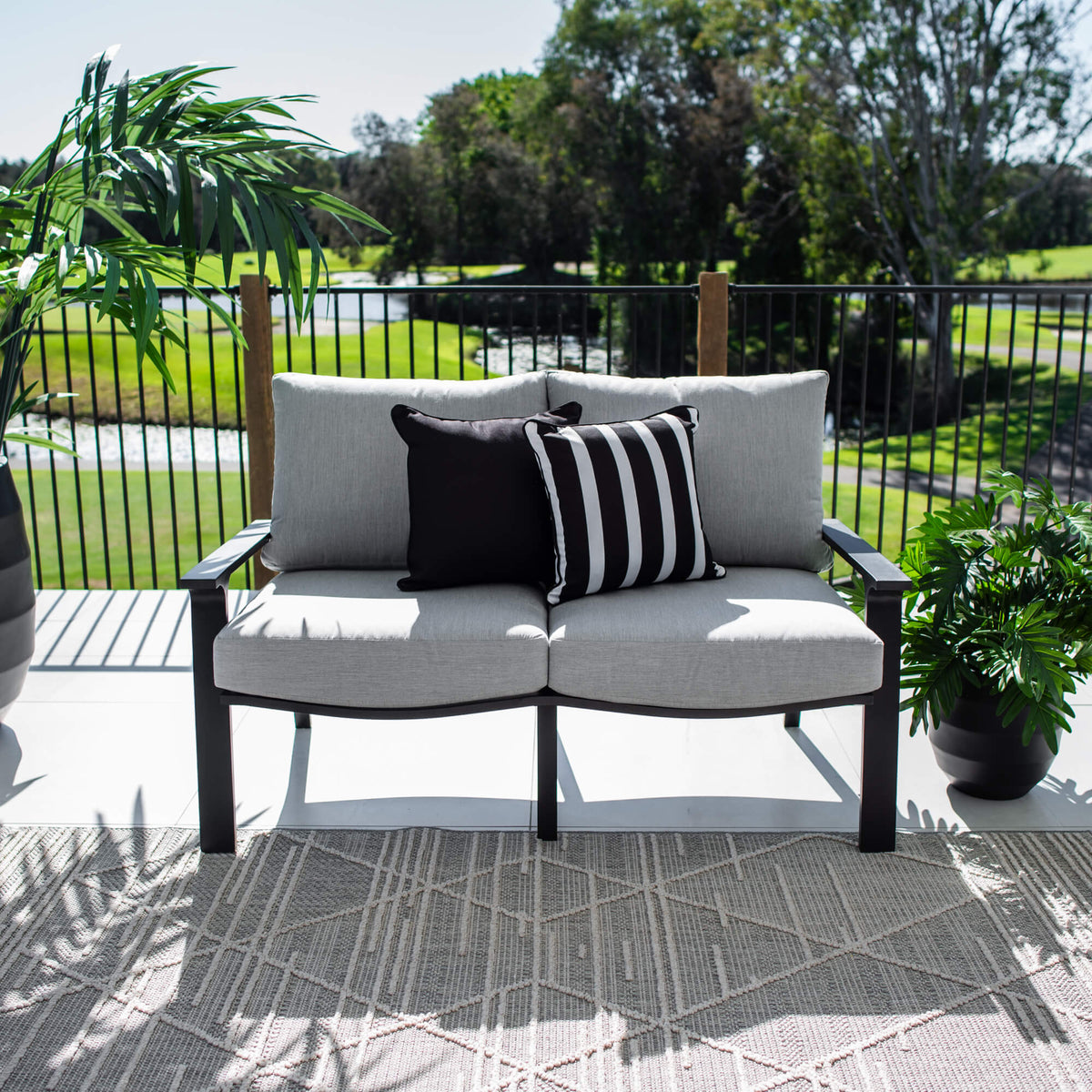 best-outdoor-furniture-Bermuda 2 Seater - Outdoor Lounge #color_BLACK
