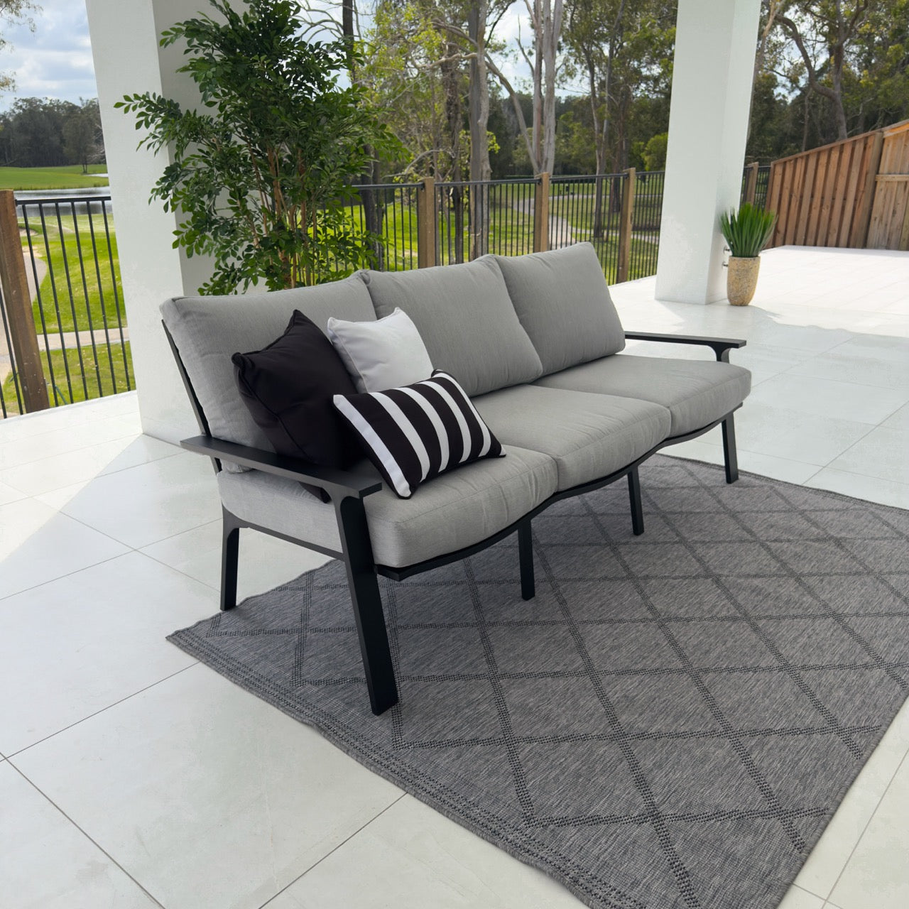 best-outdoor-furniture-Bermuda 3 Seater - Outdoor Lounge #color_BLACK