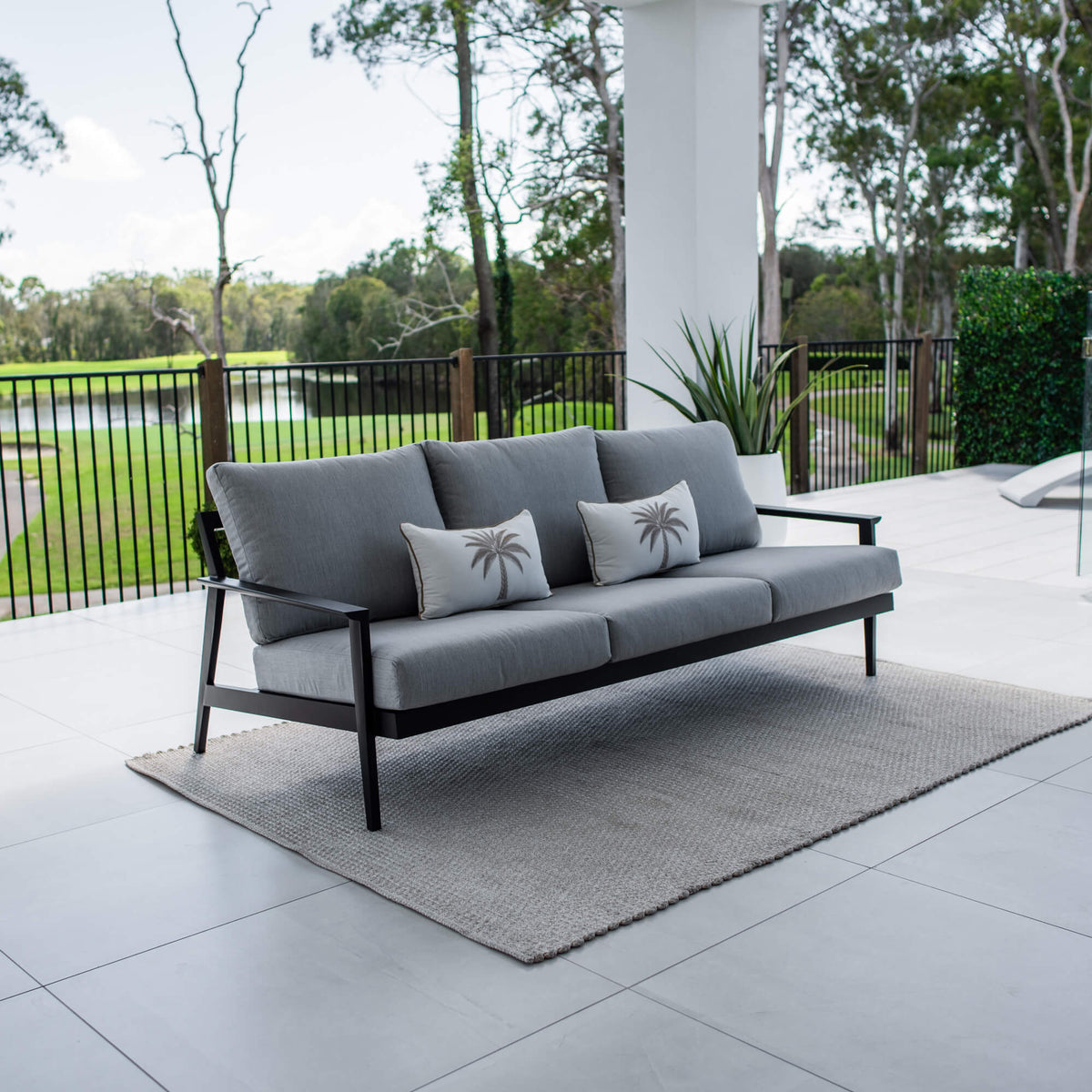 best-outdoor-furniture-Peru Aluminium 3 Seater - Outdoor Lounge #color_BLACK