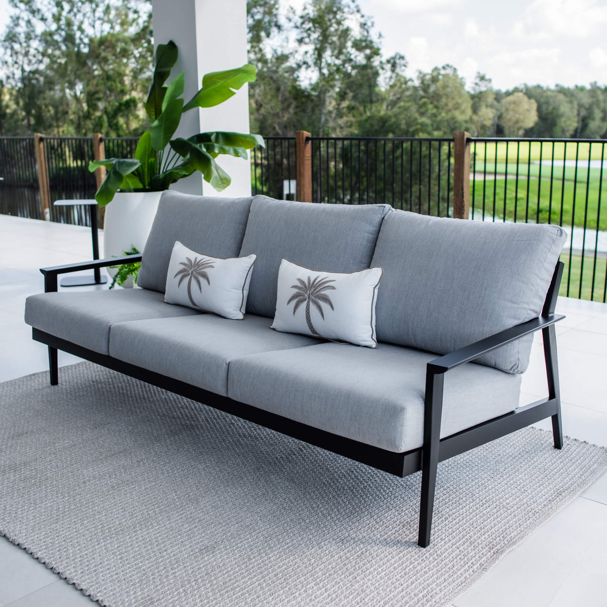 best-outdoor-furniture-Peru Aluminium 3 Seater - Outdoor Lounge #color_BLACK