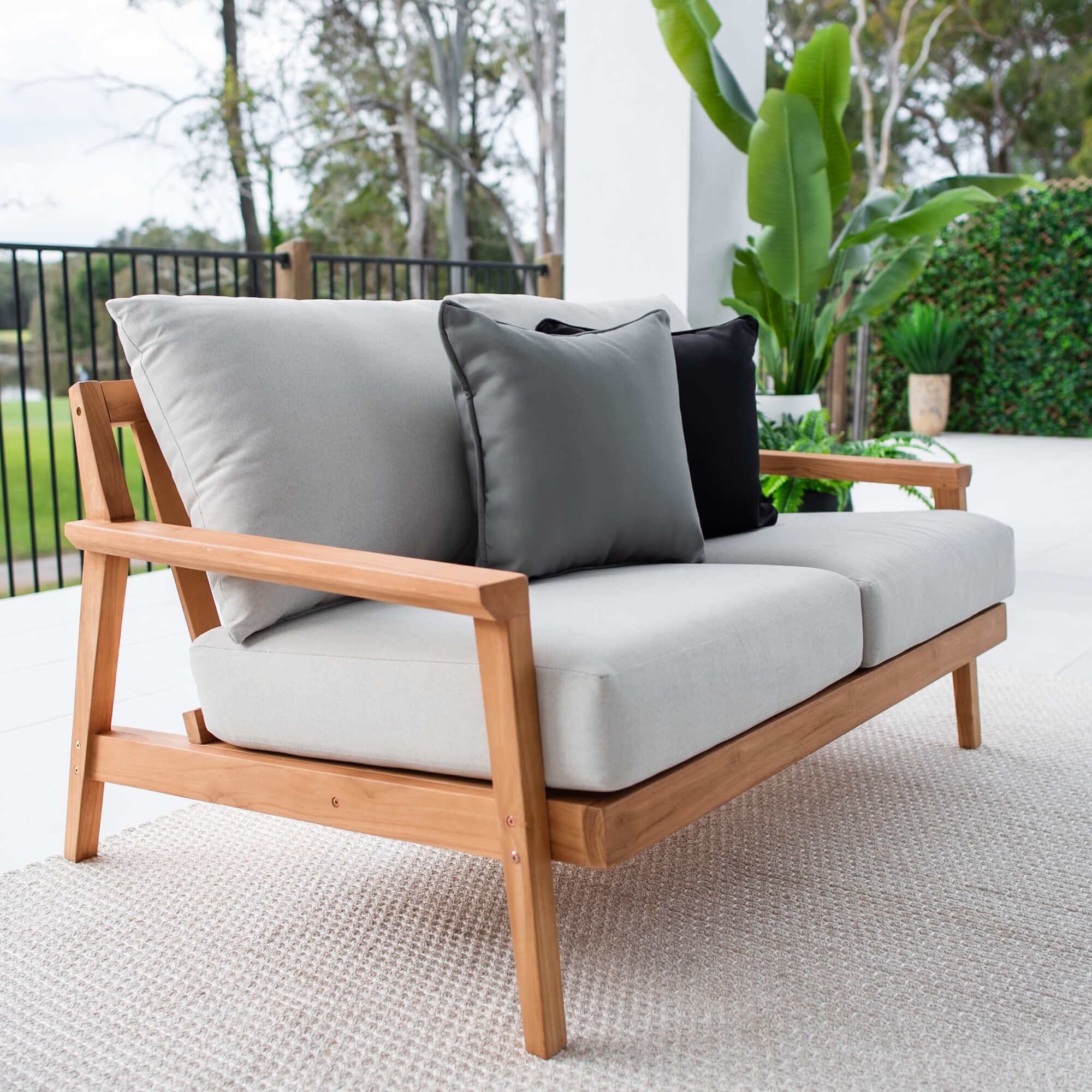 best-outdoor-furniture-Peru Teak 2 Seater Sofa - Outdoor Lounge #color_TEAK