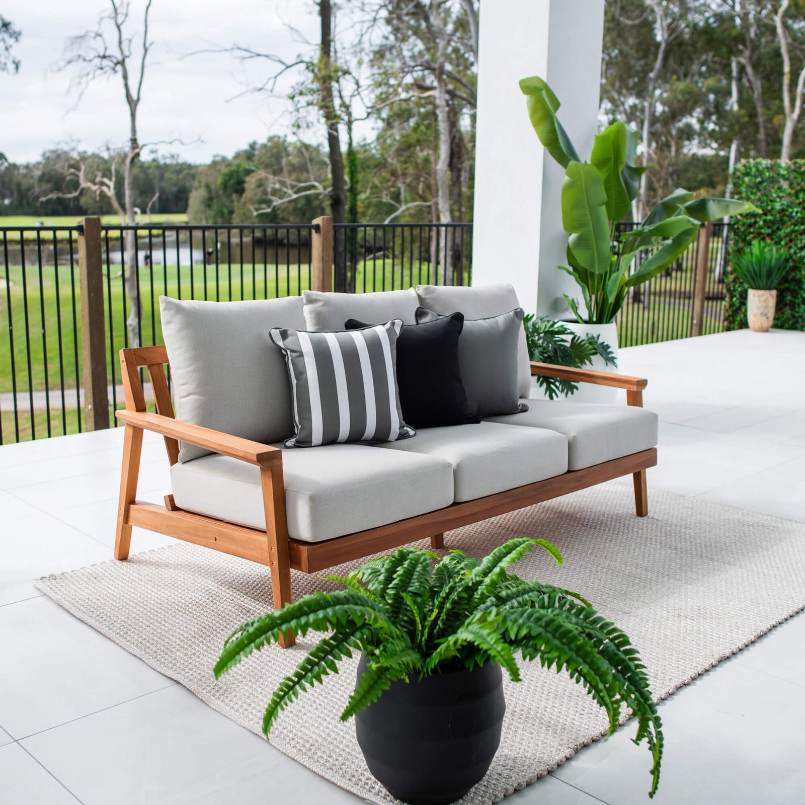 best-outdoor-furniture-Peru Teak 3 Seater Sofa - Outdoor Lounge #color_TEAK