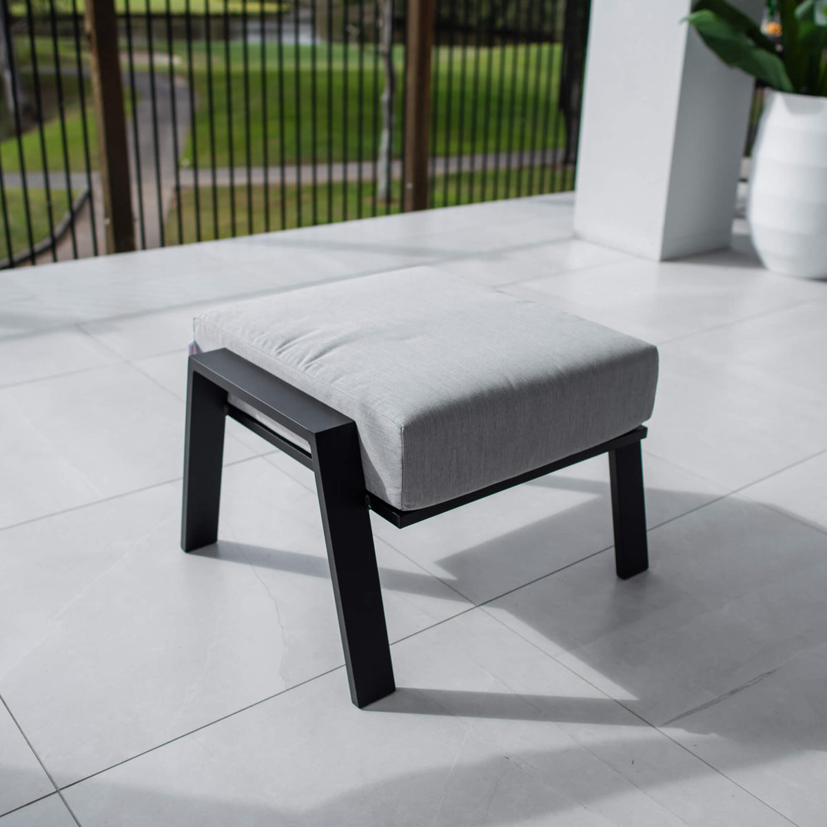 best-outdoor-furiture-Bermuda - Outdoor Ottoman #color_BLACK/GREY