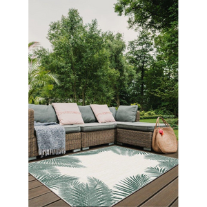 best-outdoor-furniture-Terrazzo Leaf Outdoor/Indoor Rug