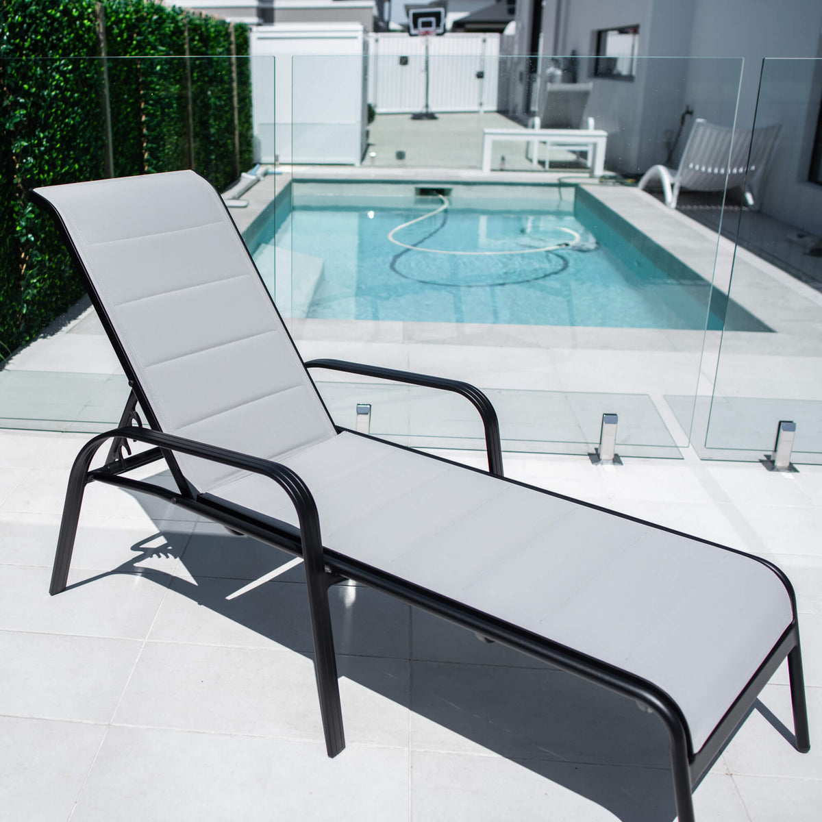 best-outdoor-furniture-Leona - Outdoor Sun Lounge #color_BLACK GREY