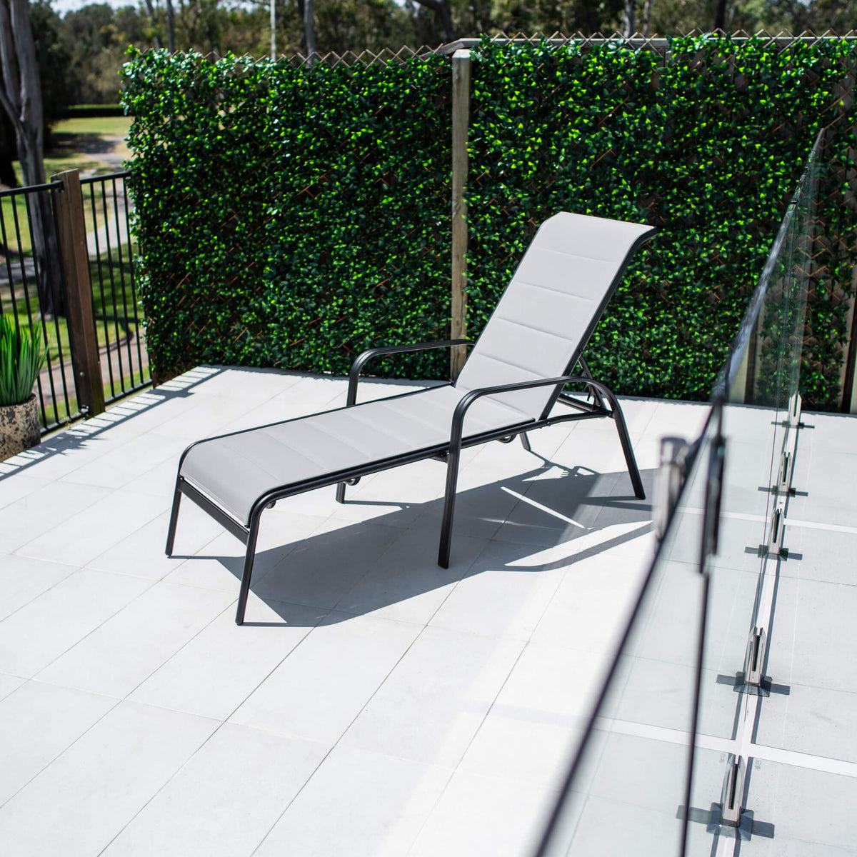 best-outdoor-furniture-Leona - Outdoor Sun Lounge #color_BLACK GREY
