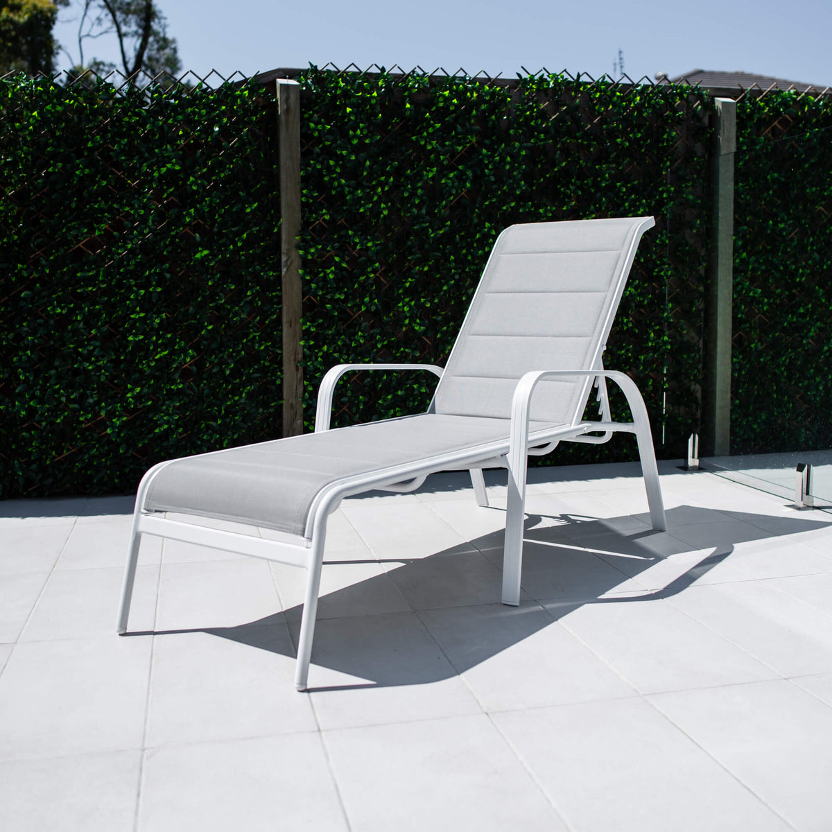 best-outdoor-furniture-Leona - Outdoor Sun Lounge #color_WHITE GREY