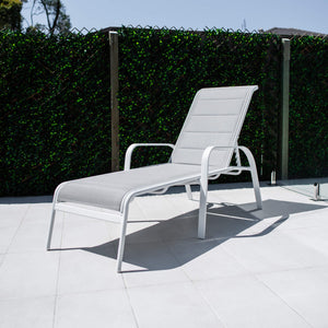 best-outdoor-furniture-Leona - Outdoor Sun Lounge #color_WHITE GREY