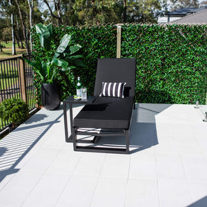 best-outdoor-furniture-Milan Menzin w/Cushion  - Outdoor Sun Lounge #color_BLACK