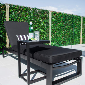 best-outdoor-furniture-Milan Menzin w/Cushion  - Outdoor Sun Lounge #color_BLACK