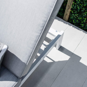 best-outdoor-furniture-Milan Menzin w/Cushion  - Outdoor Sun Lounge #color_WHITE GREY