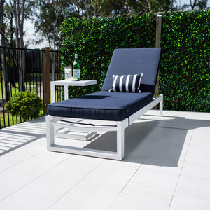 best-outdoor-furniture-Milan Menzin w/Cushion  - Outdoor Sun Lounge #color_WHITE NAVY