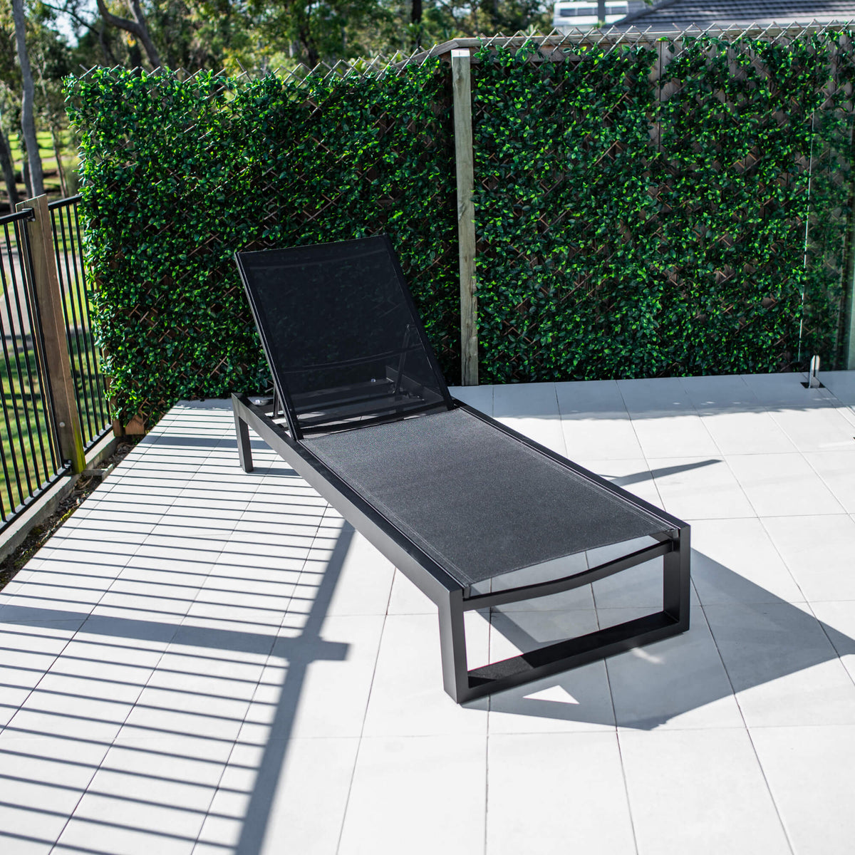 best-outdoor-furniture-Milan - Outdoor Sun Lounge #color_BLACK