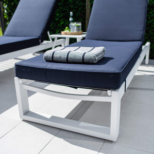 best-outdoor-furniture-Milan Shelby - 5pce - Outdoor Sun Lounge #color_WHITE NAVY