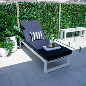 best-outdoor-furniture-Milan w/Cushion - Outdoor Sun Lounge #color_WHITE-NAVY