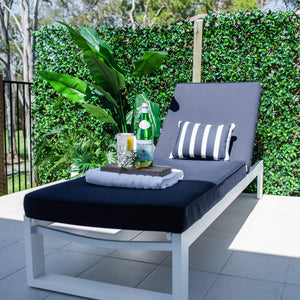 best-outdoor-furniture-Milan w/Cushion - Outdoor Sun Lounge #color_WHITE-NAVY