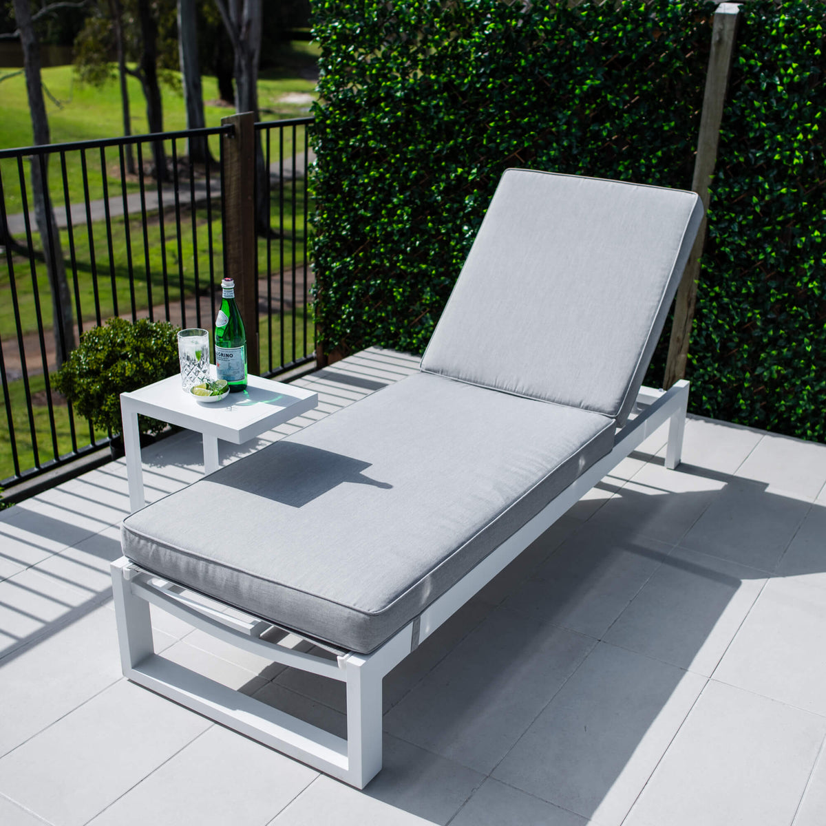 best-outdoor-furniture-Sunlounge Cushion Only - Sunbrella Fabric #color_GREY
