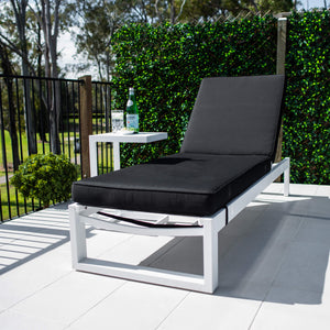 best-outdoor-furniture-Sunlounge Cushion Only - Sunbrella Fabric #color_BLACK