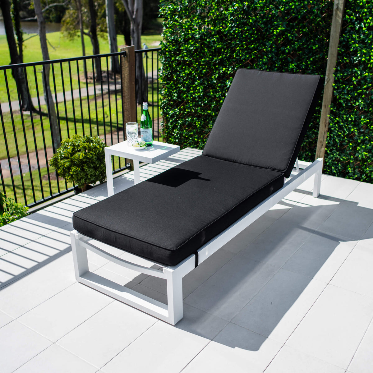 best-outdoor-furniture-Sunlounge Cushion Only - Sunbrella Fabric #color_BLACK