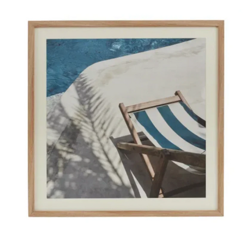 Azure Frame Glass Print Each 80cm x 80cm