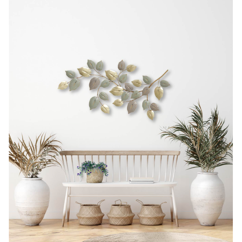 best-outdoor-furniture-Metal Wall Art - Branch of Leaves