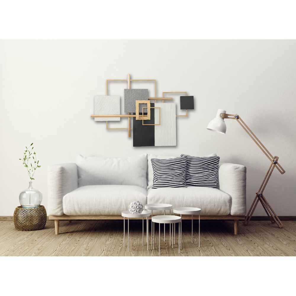 best-outdoor-furniture-Metal Wall Art - Square Ripple