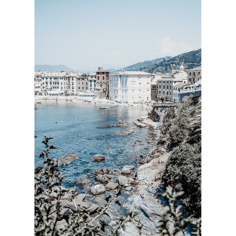 White Riviera in Open Grain White Frame Print 84cm x 118cm