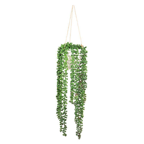 Pearl Beads in Hanging Pot - Artificial Plant (82cm)