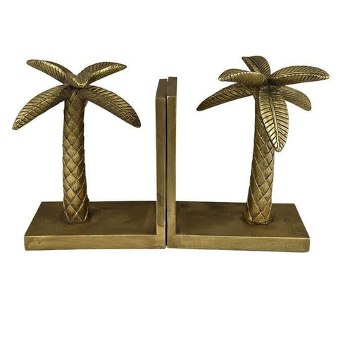 Palm Tree Bookends - S/2 - Gold