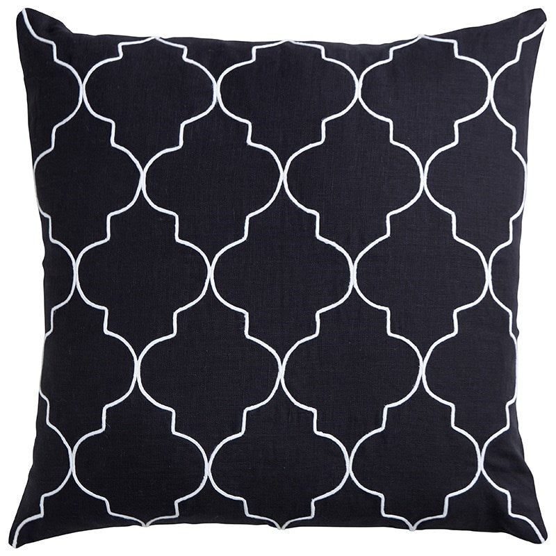 best-outdoor-furniture-Linen Mykonos Black - Indoor Cushion (50 x 50)