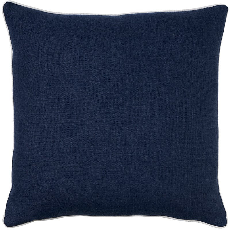 best-outdoor-furniture-Linen Navy Piping - Indoor Cushion (50 x 50)