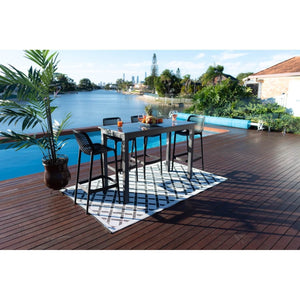 best-outdoor-furniture-Air 75 - 5pce Alum Slat Bar - Outdoor Bar Set