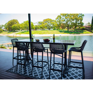 best-outdoor-furniture-Air 75 - Bergen Slat Bar 200 - 5pce - Outdoor Bar Set