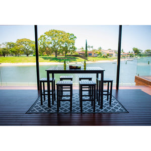best-outdoor-furniture-Alum Slat Bar - 7pce - Outdoor Bar Set F