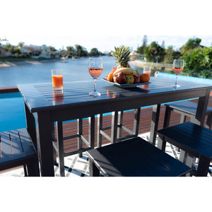 best-outdoor-furniture-Alum Slat Bar 7pce - Outdoor Bar Set