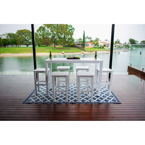 best-outdoor-furniture-Alum Slat Bar - 7pce - Outdoor Bar Set F
