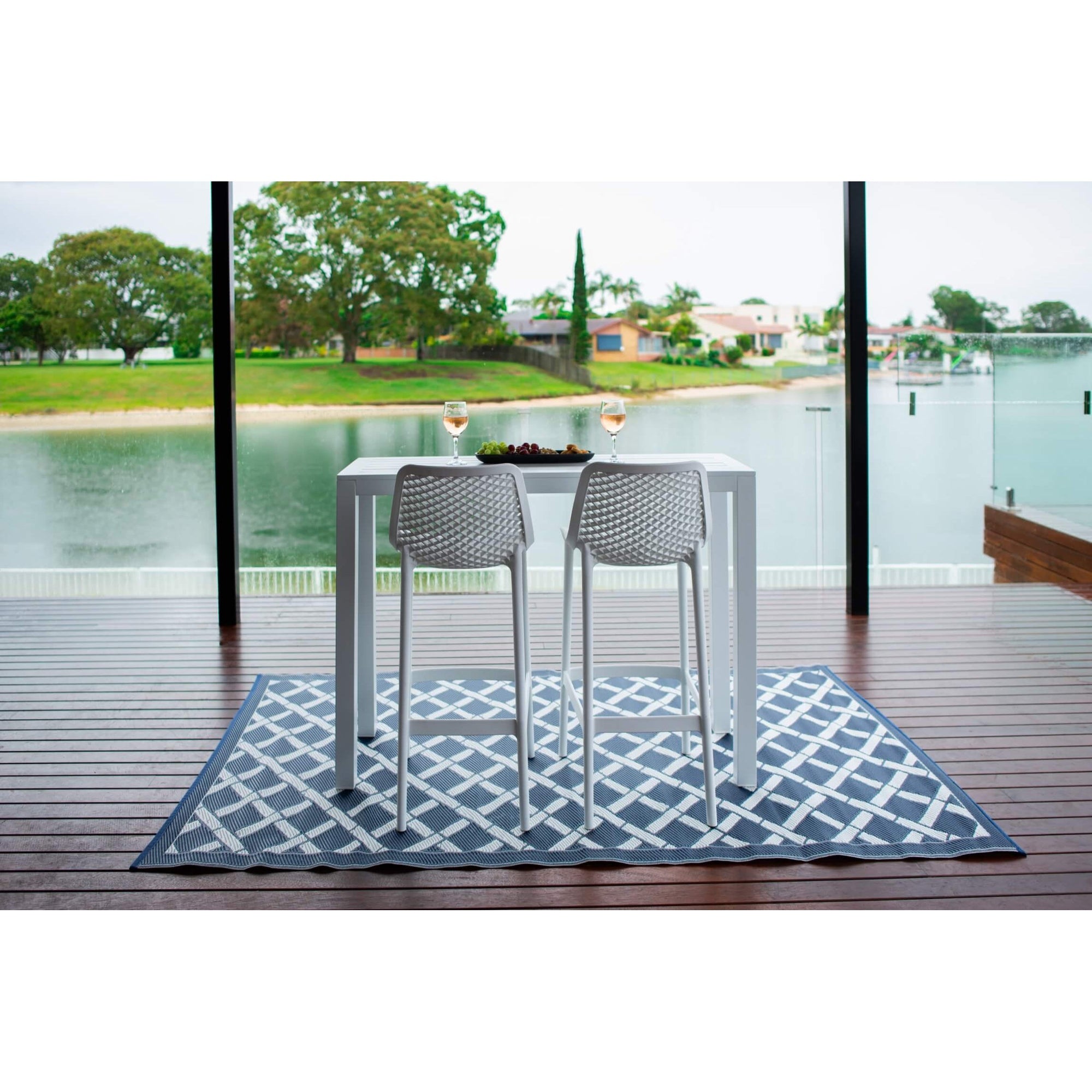best-outdoor-furniture-Roma 75 - Alum Slat Bar 130 - 3pce - Outdoor Bar Set