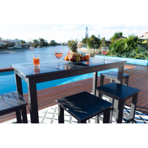 best-outdoor-furniture-Slat - Slat Bar - 5pce - Outdoor Bar Set