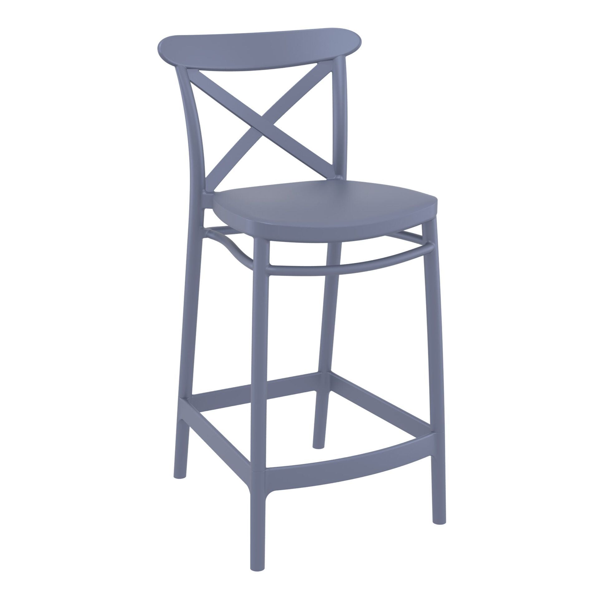 best-outdoor-furniture-Cross Back Bar Stool 65 - Outdoor Bar Chair