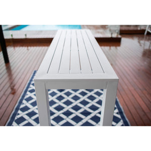 best-outdoor-furniture-Alum Slat BAR Table - Outdoor Bar Table (130x45x101)