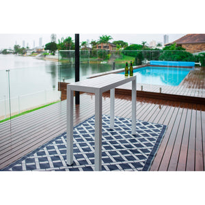 best-outdoor-furniture-Alum Slat BAR Table - Outdoor Bar Table (130x45x101)
