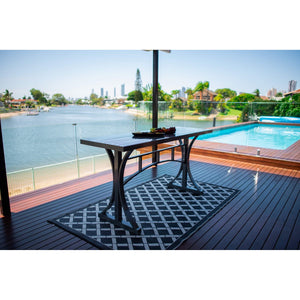 best-outdoor-furniture-Bergen Slat - G/Metal - Outdoor Bar Table (200x65x101H)