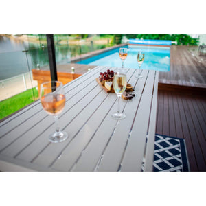 best-outdoor-furniture-Bergen Slat Moon BAR Table - Outdoor Bar Table (150x65x101H) WHITE