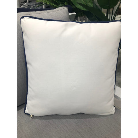 Outdoor Escape - Stinson 130 with navy piping - Outdoor Cushion