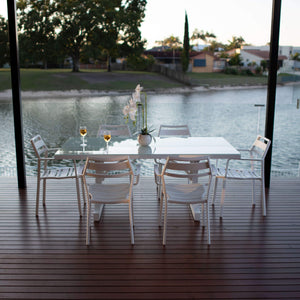 best-outdoor-furniture-Menzin Coast Moon - 7pce Outdoor Dining Set (180cm)